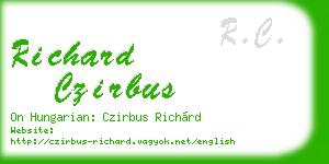 richard czirbus business card